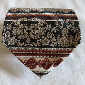 Lanvin Multi Color Stripe 100% Silk Neck Tie